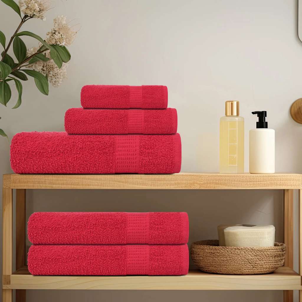 Vidaxl badhanddoeken frogn 4 st 100x150 cm 360 g m² rood