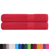 Vidaxl saunahanddoeken 2 st 80x200 cm 360 g m² 100% katoen rood