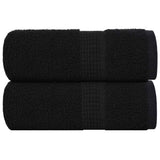 Vidaxl washandjes frogn 2 st 30x30 cm 360 g m² zwart