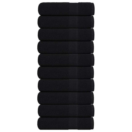 Vidaxl douchehanddoeken frogn 10 st 70x140 cm 360 g m² zwart