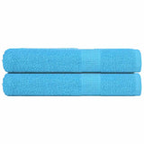 Vidaxl saunahanddoeken frogn 2 st 80x200 cm 360 g m² turquoise