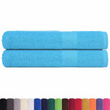 Vidaxl saunahanddoeken frogn 2 st 80x200 cm 360 g m² turquoise