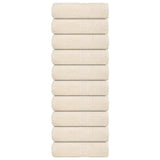 Vidaxl washandjes frogn 10 st 30x30 cm 360 g m² crème