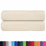 Vidaxl douchehanddoeken frogn 2 st 70x140 cm 360 g m² crème