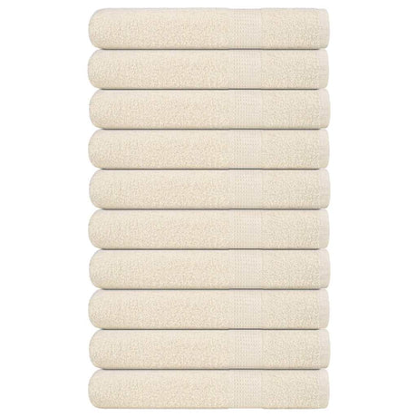Vidaxl handdoeken frogn 10 st 100x200 cm 360 g m² crème