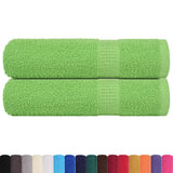 Vidaxl douchehanddoeken frogn 2 st 70x140 cm 360 g m² appelgroen