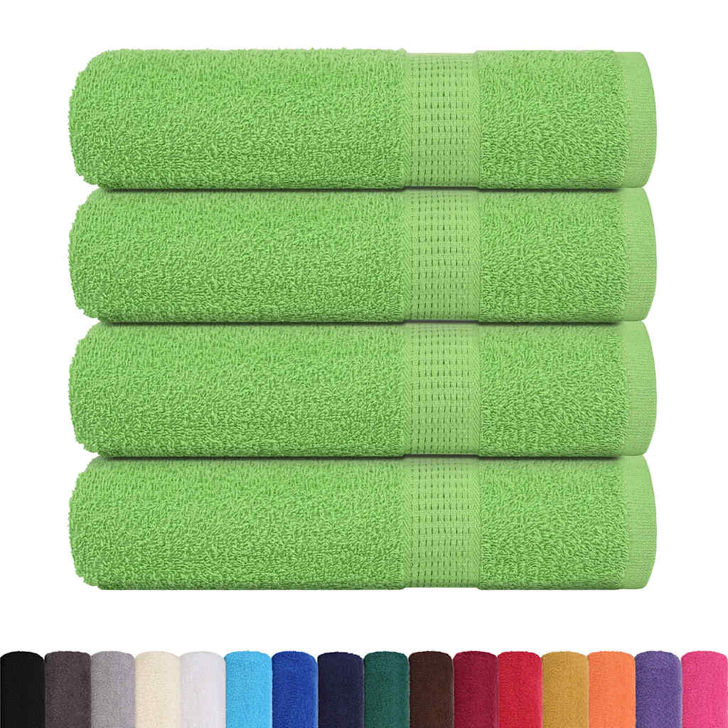 Vidaxl douchehanddoeken frogn 4 st 70x140 cm 360 g m² appelgroen