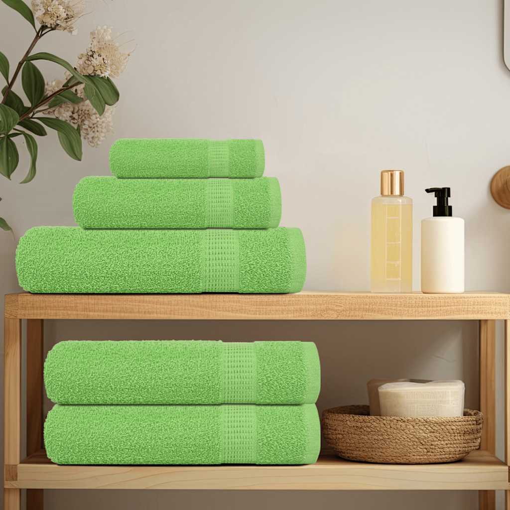 Vidaxl douchehanddoeken frogn 4 st 70x140 cm 360 g m² appelgroen