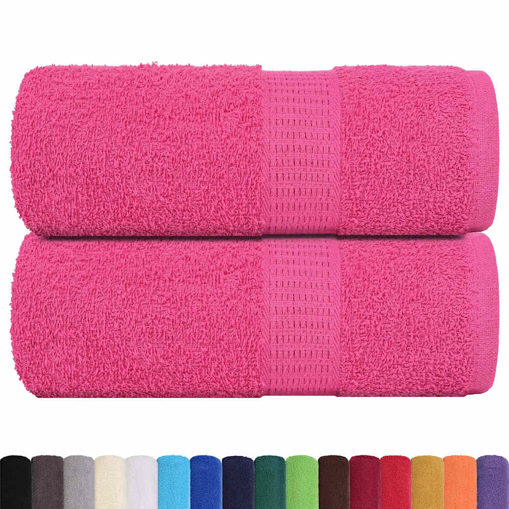 Vidaxl zeepdoekjes 2 st 30x30 cm 360 g m² 100% katoen roze