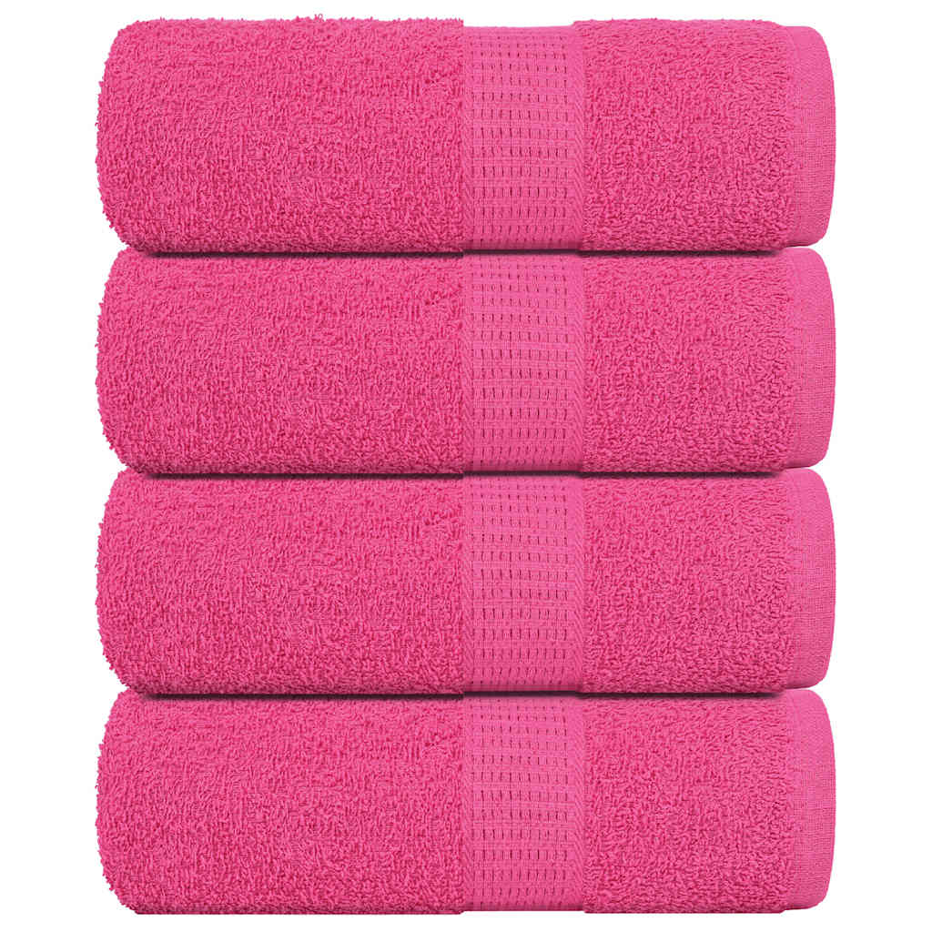 Vidaxl gastendoekjes 4 st 30x50 cm 360 g m² 100% katoen roze