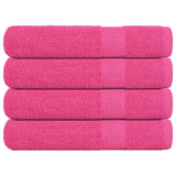 Vidaxl saunahanddoeken 4 st 80x200 cm 360 g m² 100% katoen roze