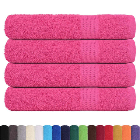 Vidaxl handdoeken frogn 4 st 100x200 cm 360 g m² roze