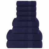 Vidaxl 8-delige handdoekenset frogn 360 g m² marineblauw