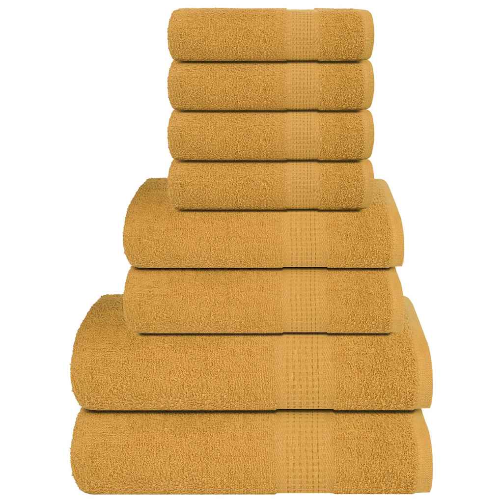 Vidaxl 8-delige handdoekenset frogn 360 g m² goud