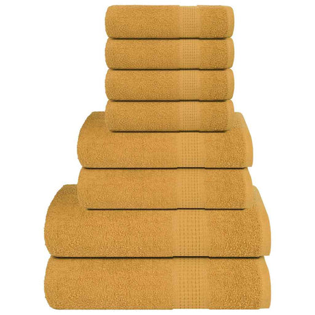 Vidaxl 8-delige handdoekenset frogn 360 g m² goud