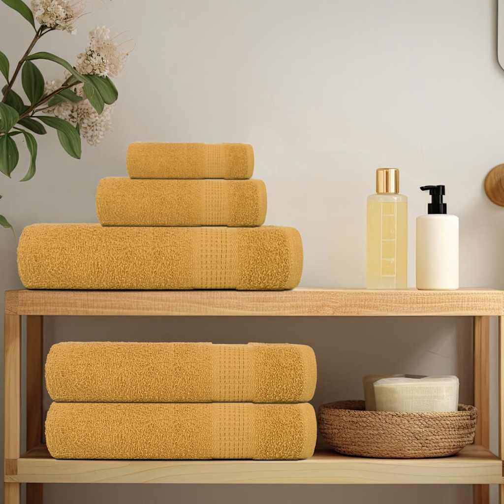 Vidaxl 8-delige handdoekenset frogn 360 g m² goud