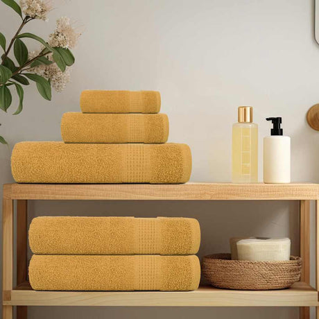 Vidaxl 8-delige handdoekenset frogn 360 g m² goud