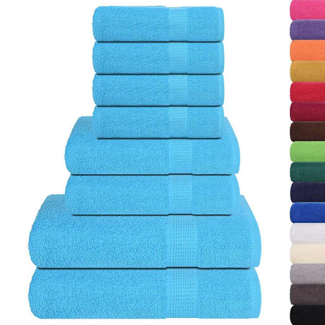 Vidaxl 8-delige handdoekenset frogn 360 g m² turquoise
