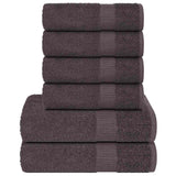 Vidaxl 6-delige handdoekenset frogn 360 g m² antraciet