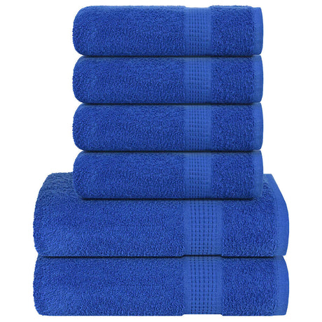 Vidaxl 6-delige handdoekenset frogn 360 g m² blauw