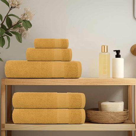 Vidaxl 6-delige handdoekenset frogn 360 g m² goud