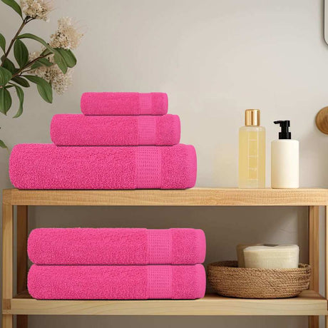 Vidaxl 6-delige handdoekenset frogn 360 g m² roze