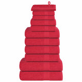 Vidaxl 12-delige handdoekenset frogn 360 g m² rood