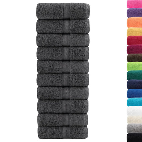 Vidaxl washandjes solund 50 st 600 g m² 15x21 cm antracietkleurig