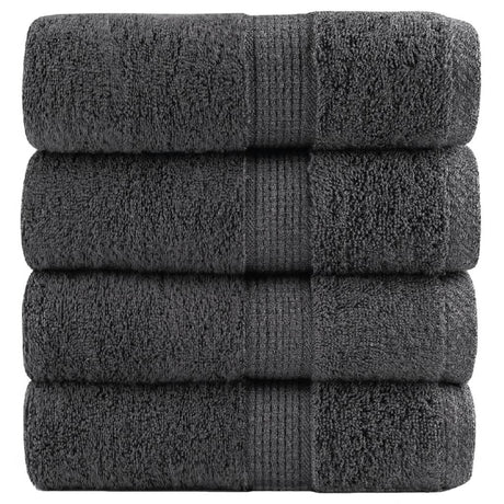 Vidaxl premium washandjes solund 4 stuks antraciet 30x30 cm 600 g m²