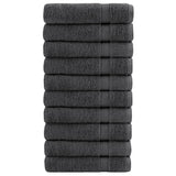 Vidaxl handdoeken solund 10 st 600 g m² 100x150 cm antracietkleur