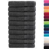 Vidaxl handdoeken solund 10 st 600 g m² 100x200 cm antracietkleur