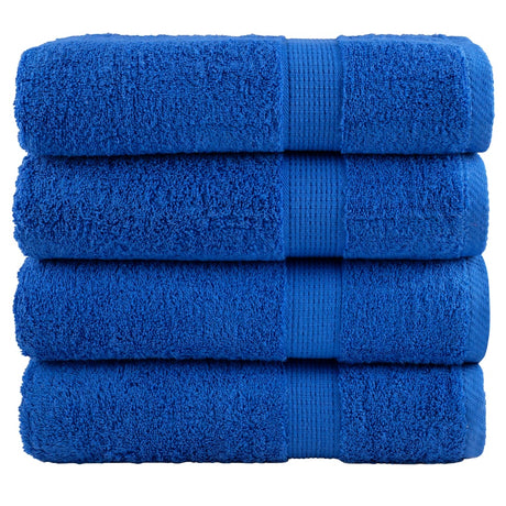 Vidaxl handdoeken solund 4 st 600 g m² 50x100 cm blauw