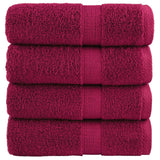 Vidaxl gastendoekjes solund 4 st 600 g m² 30x50 cm bordeauxrood