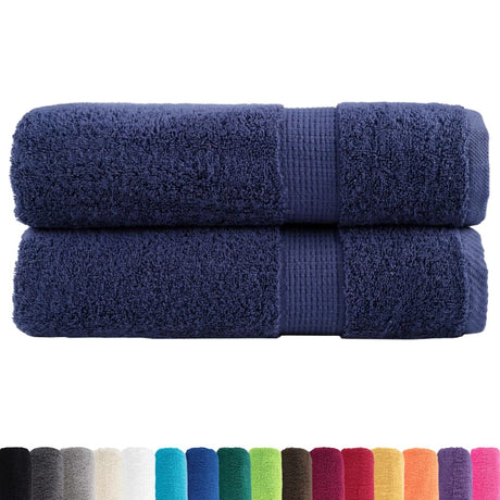 Vidaxl badhanddoeken solund 2 st 600 g m² 70x140 cm marineblauw