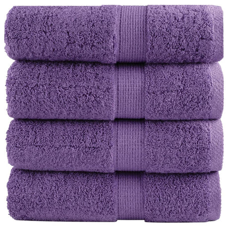 Vidaxl premium washandjes solund 4 stuks paars 30x30 cm 600 g m2
