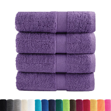 Vidaxl premium washandjes solund 4 stuks paars 30x30 cm 600 g m2