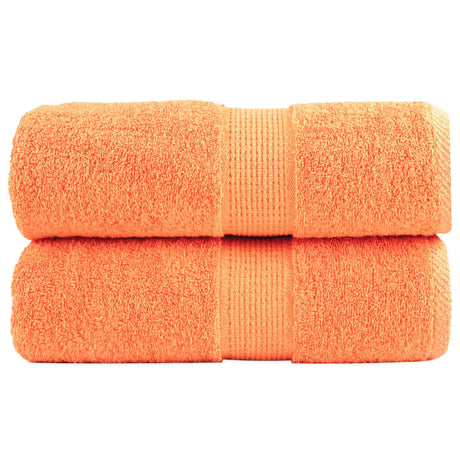 Vidaxl premium washandjes solund 2 stuks oranje 30x30 cm 600 g m2