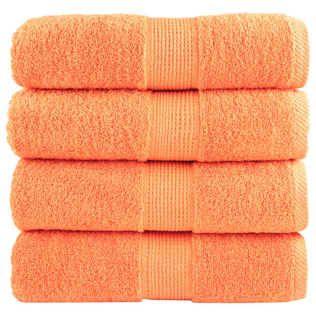 Vidaxl premium washandjes solund 4 stuks oranje 30x30 cm 600 g m2