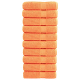 Vidaxl handdoeken solund 10 st 600 g m² 50x100 cm oranje