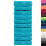 VidaXL Gastendoekjes SOLUND 10 st 600 g m² 30x30 cm turquoise