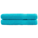 Vidaxl handdoeken solund 2 st 600 g m² 100x200 cm turquoise