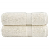 Vidaxl premium washandjes solund 2 stuks crème 30x30 cm 600 g m2