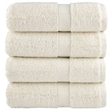 Vidaxl premium washandjes solund 4 stuks crème 30x30 cm 600 g m2