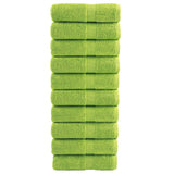 Vidaxl premium washandjes solund 10 stuks appelgroen 30x30 cm 600 g m²