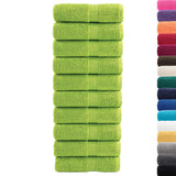 Vidaxl premium washandjes solund 10 stuks appelgroen 30x30 cm 600 g m²
