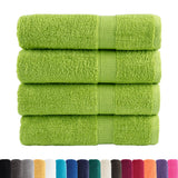 Vidaxl badhanddoeken solund 4 st 600 g m² 70x140 cm appelgroen