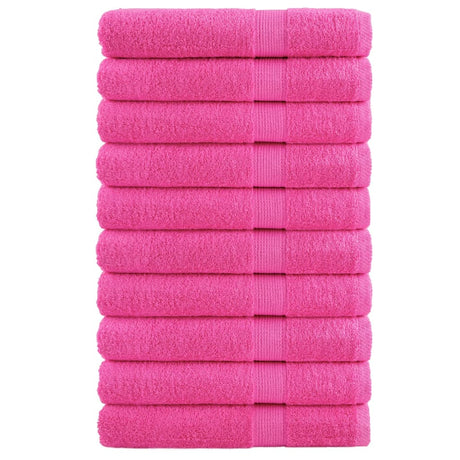 Vidaxl saunadoeken solund 10 st 600 g m² 80x200 cm roze