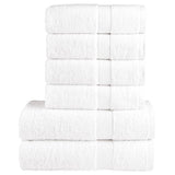 Vidaxl 6-delige handdoekenset solund 600 g m² wit