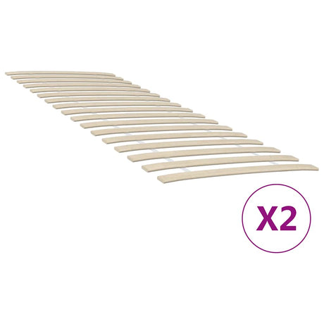 Vidaxl bedlattenvervanging met 34 latten 2 stuks 80x200 cm