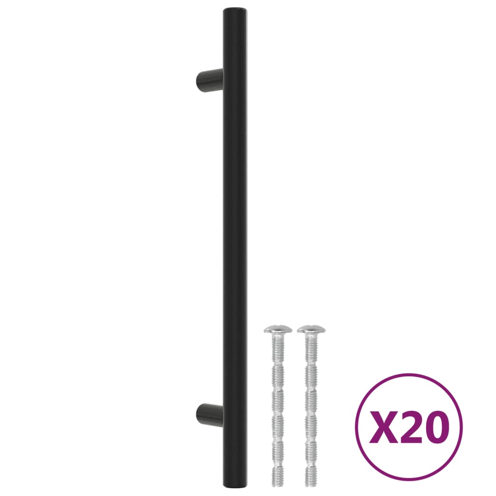 VidaXL Handvatten 20 st 160 mm roestvrij staal zwart